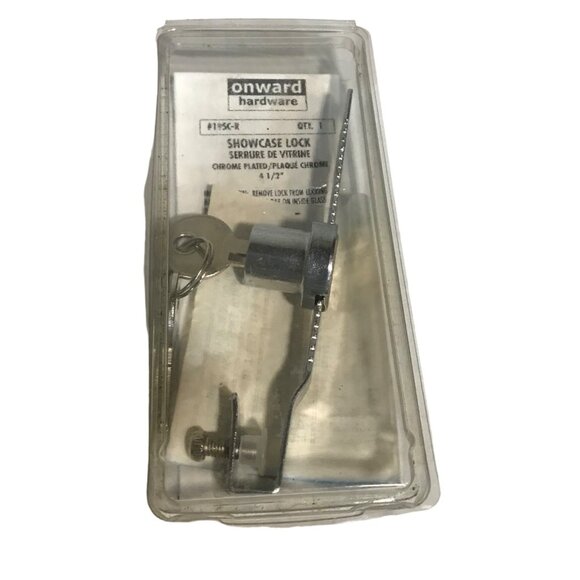 Onward Hardware Showcase Lock 4 1/2" Chrome Plated With Keys - Picture 1 of 3